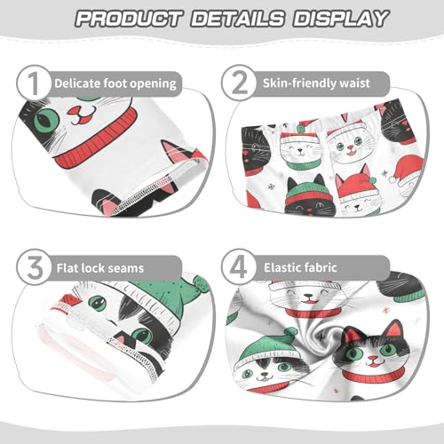 Christmas Cute Cat Girls Leggings Soft Stretch Workout Yoga Dance Pants for Kids Casual Tights3