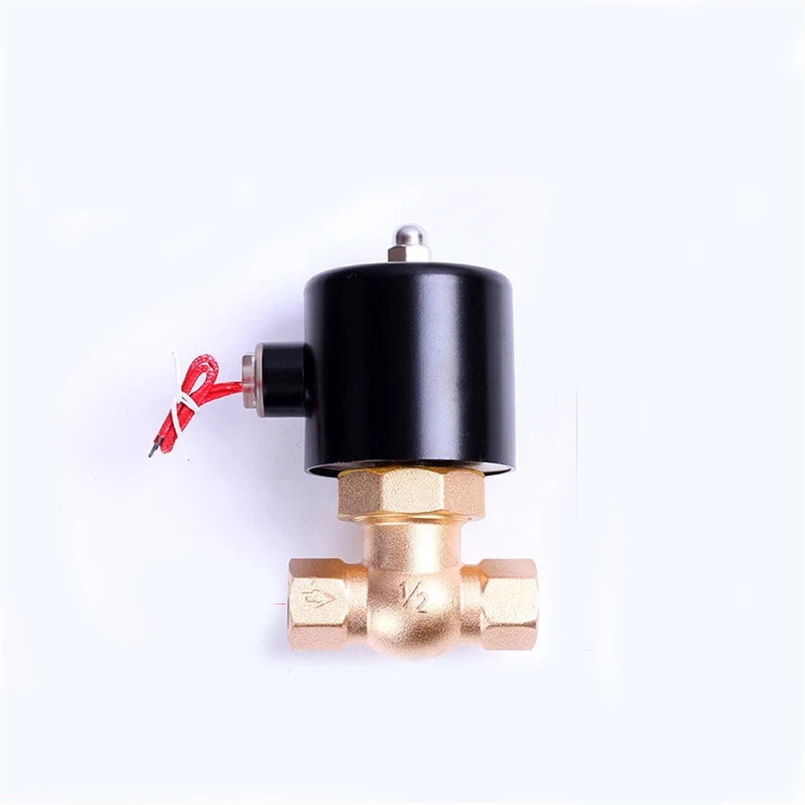 VSPPJYFG 1/2" 3/4" 1" 1-1/4" 1-1/2" 2" Normally Closed Brass Steam Solenoid Valve 12VDC 24VDC 220VAC(OneSize,12VDC)