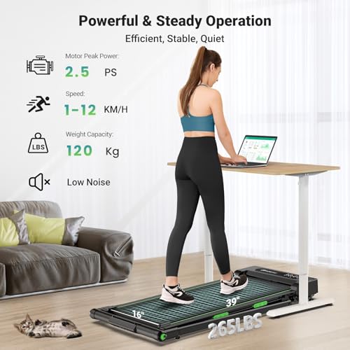 2026 Neue THERUN Laufband für Zuhause, 2-in-1 klappbares leises Laufband mit 12 km/h mit...