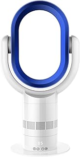 10-calowy wentylator bezkształtny, Wentylator wieża główna z pilotem 9 godzin czasowy 60 ° szerokokątny zasilanie powietrzem 3 poziomy regulacji do biura domowego,Blue