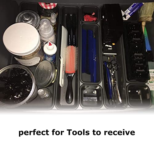 Set Of 24 Interlocking Desk Drawer Organizer Tray Plastic Drawers Separators Organizers Dividers Storage Bins For Bathroom, Office, Kitchen, Bedroom, Makeup (Grey) #TOP6