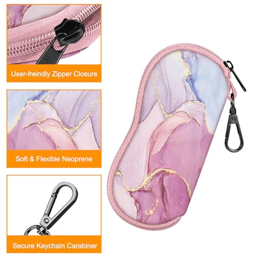 Image of FINTIE Glasses Case with Carabiner, Ultralight Neoprene Sunglasses Pouch