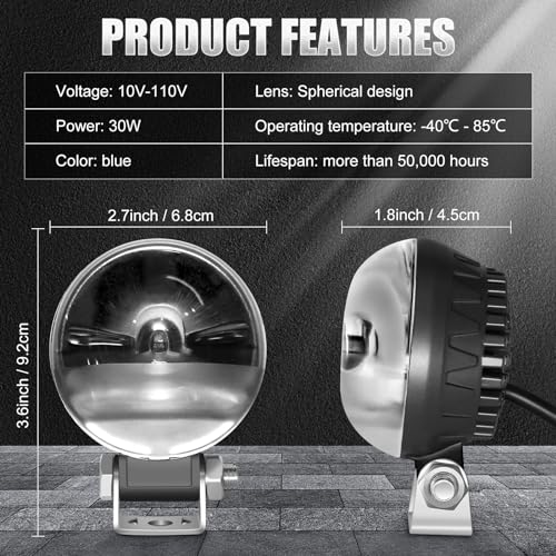 New LED Forklift Safety Light Blue Arc Forklift Warning Light Warehouse Pedestrian Area Spotlight 30W DC 10-110V by eTzone - Image 3