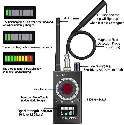 Image of DEATTI K18 Anti Spy Detector for RF Signal Scanner Device, Hidden Camera, Bug, GPS Tracker, Camera Finder (DECM40)