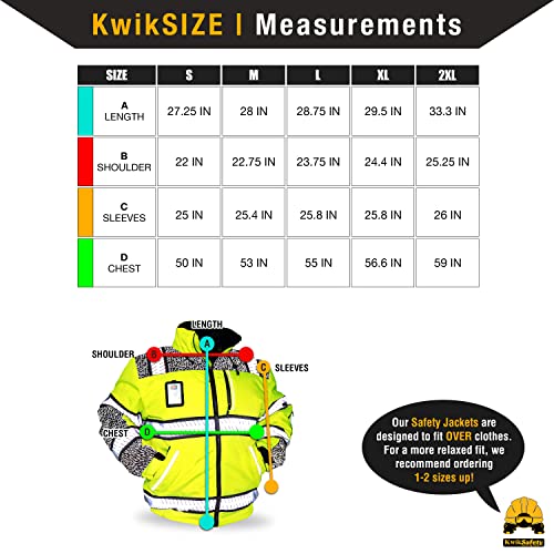 Kwiksafety - Charlotte, Nc - Universe Bomber Safety Jacket [Limited Edition Pattern] Class 3 Ansi Osha Compliant Reflective Hoodie/Yellow Small #TOP5