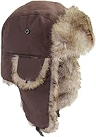 ASWER Warm Russian Trapper Trooper Hat - Unisex Windproof Winter Skiing Cap with Faux Fur Ear Flaps