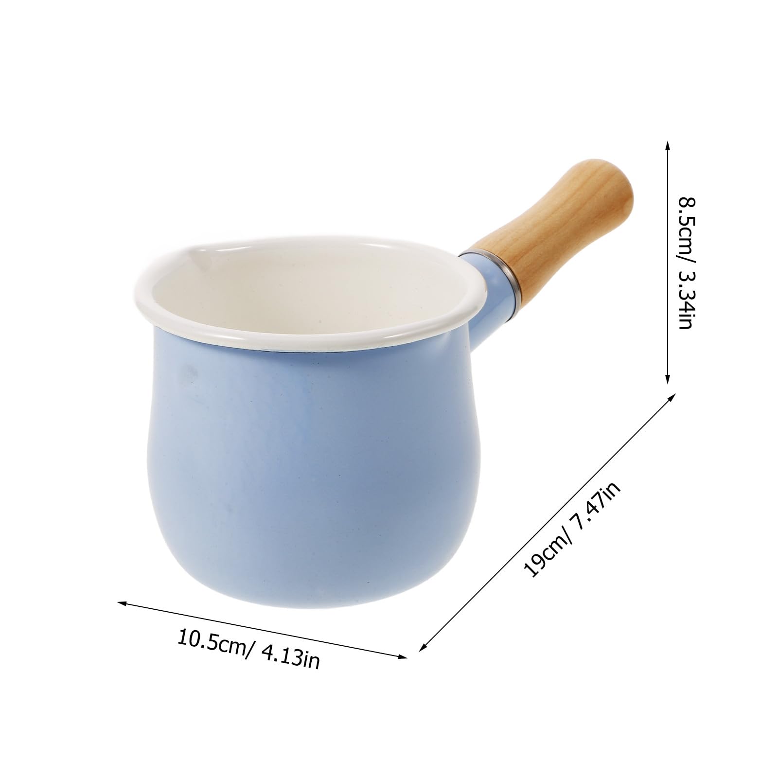 ABOOFAN Olla de Leche Esmaltada Azul 10 Cm Mini Cacerola Multifunción Antiadherente Mango Ergonómico para Cocina y Preparación de Alimentos Infantiles