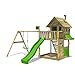 Produktbild FATMOOSE Spielturm GroovyGarden Combo XXL Baumhaus Stelzenhaus mit großem Sandkasten, Rutsche und Schaukelanbau