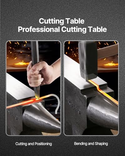 Happybuy Single Horn Anvil, 110lbs Cast Steel Anvil, High Hardness Rugged Round Horn Anvil for Blacksmiths, with Large Countertop and Stable Base, Metal Working Tool for Metal Bending - Thumbnail 4