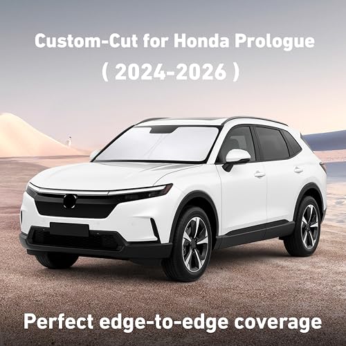 Image of EcoNour Windshield Sunshade Compatible for Honda Prologue EV 2024 2025 2026, Sun Visor for Front Windshield & Window Sun Shade Cover, UV Heat Blocker & Protector, Car Accessories