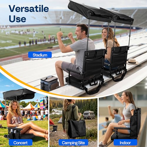 VIVOHOME Stadium Seat with Sunshade