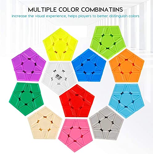 Image of Megaminx Speed Cube Stickerless Puzzle Toy I Smooth 12-Sided Brain Teaser IQ Cube for Kids Adults Beginners