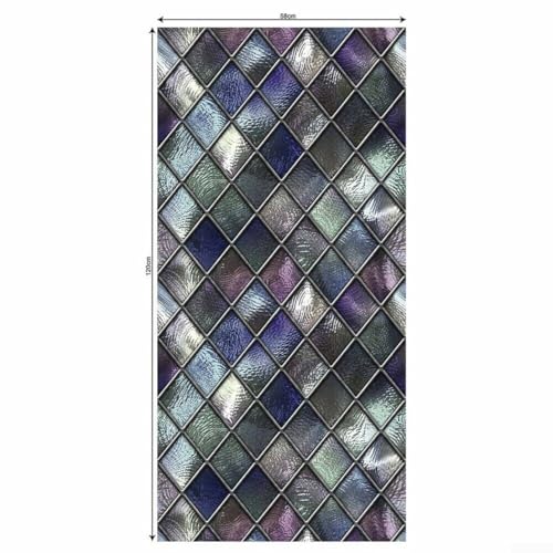 Mosaico esmerilado película de ventana para mayor privacidad pegatina de vidrio no decorativa (120 * 58 cm)