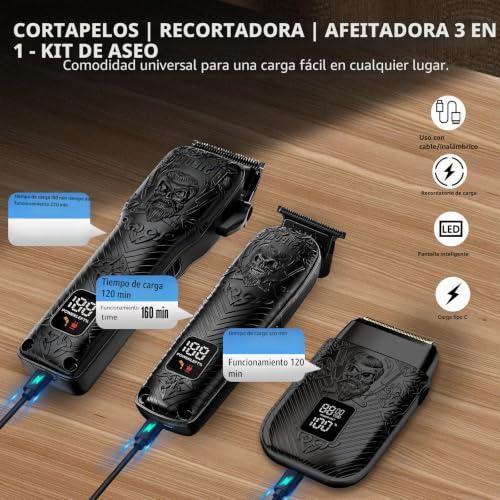 Cortadora de pelo profesional sin cable para solucionar los tirones al afeitar 6