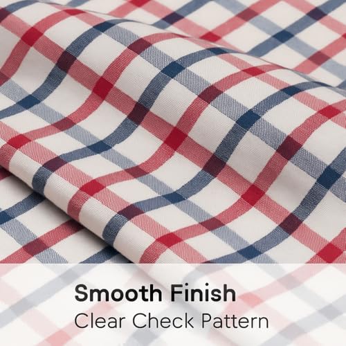 Image of Checkered Poly Cotton Shirt Fabric for Men | Unstitched Shirting Fabric | Shirt Piece Cloth Material | Soft Breathable Lightweight | 89 cm Width