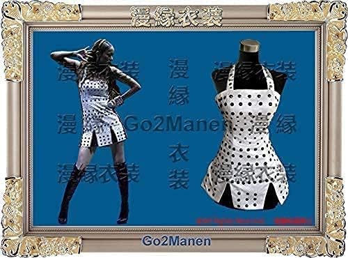 Amazon 漫天会社 コスプレ衣装 安室奈美恵 安室ちゃん 白いワンピース 黒い飾り 男性 L コスプレ 仮装 通販
