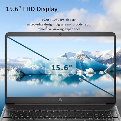 Image of HP 15.6 Inch Business Laptop with Microsoft Office on The Web, Powerful 13th Intel Core i3 Processor (Beats i7-1165G7), 8GB RAM, 628B SSD(500 GB External), Windows 11 Pro, WOWPC 3 in 1