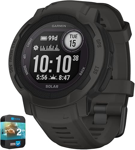 Miniatura 10 de Garmin 010-02627-13 Instinct 2 Solar Smartwatch Tactical Edition Paquete negro con paquete de protección mejorada CPS de 2 años premium Edición