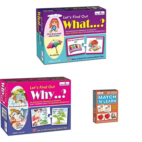 Creative Educational Aids P. Ltd. - CRE0995 Lets Find Out What Puzzle (Multi-Color, 54 Pieces)|CRE1013 Lets Find Out Why (Multi-Color)|Match N Learn (B08GL3XCN2) Amazon Price History, Amazon Price Tracker