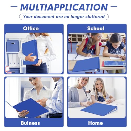 3 Ring Binder 1 Inch, PANDRI 6 Pack 1-Inch Binder Fits Letter Size 8.5'' x 11'' Paper, Versatile Binders for Office Home School, 2 Pockets, Assorted 6 Color - Image 6