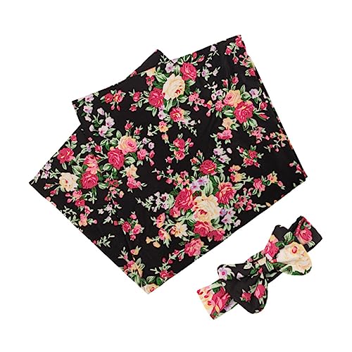Toyvian 1 Envoltura de Banda para el Cabello Diademas Envolvente de Bebe pequeño Bufanda Bebe Fular de recepción con Diadema arrullo para Bebe poliéster Black