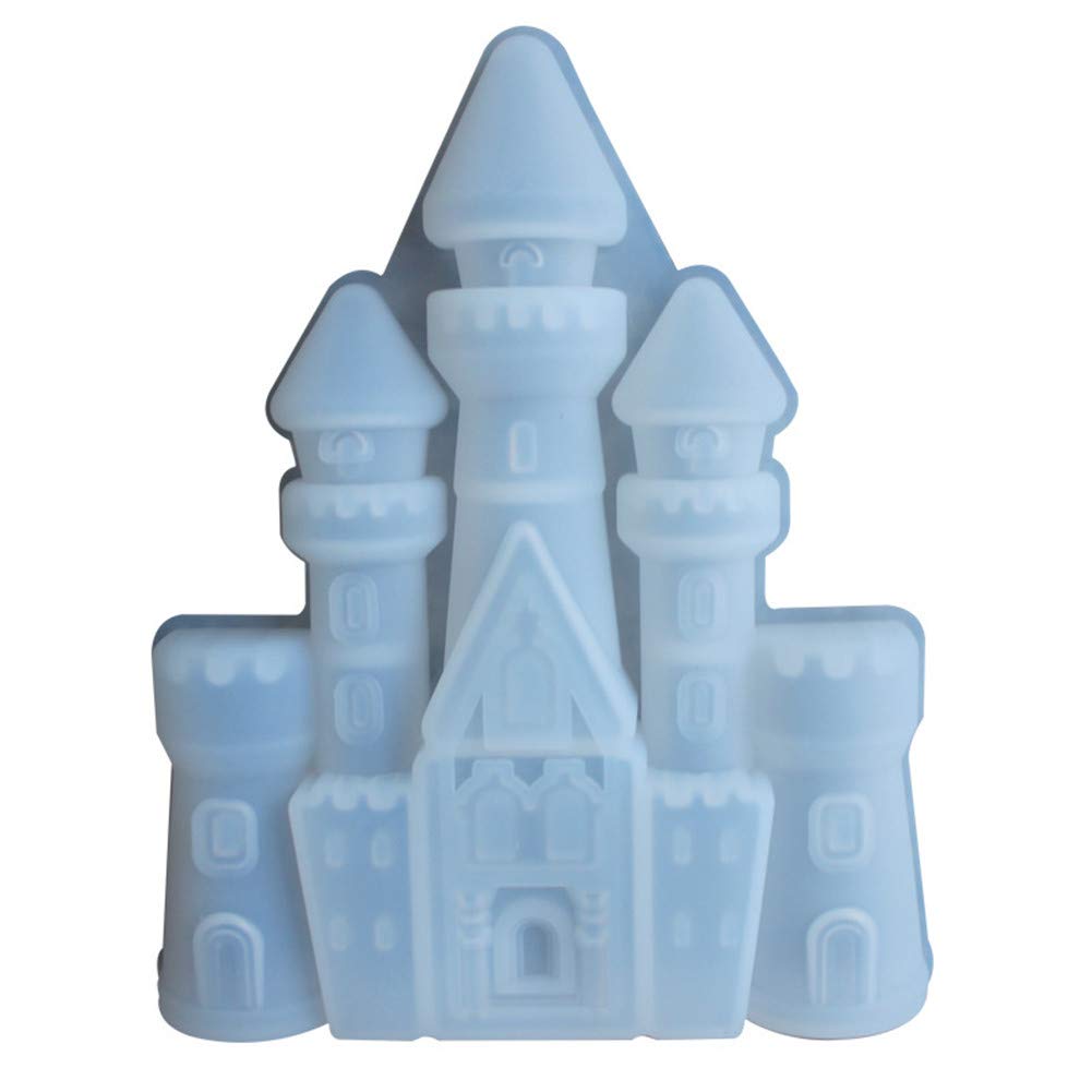 Dubens White Diy Castle Silicone Fondant Mould Cinderella Fairy Tale Chocolate Candy Sugar Craft Gum Paste Mould For Wedding Cake Decoration Polymer Clay Epoxy Resin Mould