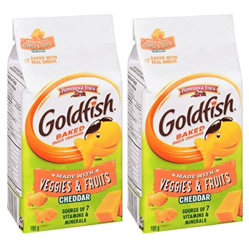 Goldfish Veggies And Fruits Crackers, 180G/6.3Oz (Pack Of 2) Shipped From Canada #TOP12