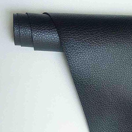 MAYNUO Parche de reparación de cuero sin olor negro para sofás, 19 x 50 pulgadas, grande, autoadhesivo, retapizador, kit de parches para sofá,