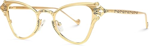 VOOGLAM Gafas de bloqueo de luz azul ojo de gato con estilo para mujer, antifatiga ocular, gafas UV Chuchin