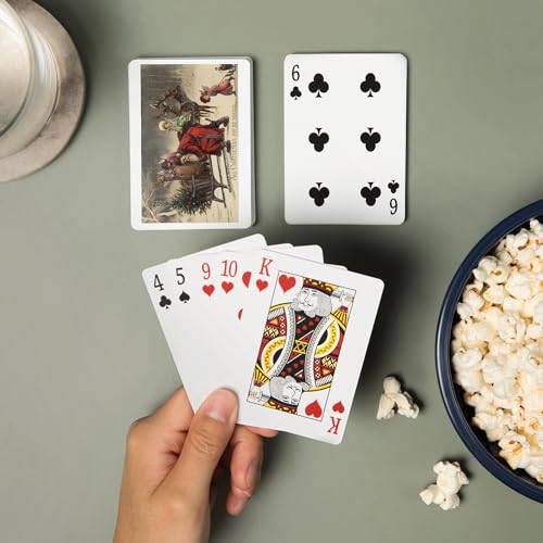 Juego de cartas vintage Christmas Greeting de 52 piezas miniatura 2