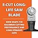 Fein Starlock E-Cut Long-Life Saw Blade - Precision Cutting for Wood, Drywall & Plastics, Bimetal with Teeth Set, Wide Shape, 2-1/2