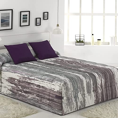 DHESTIA HOME - Edredón Conforter Nórdico Invierno Ajustable para Cama Megan Malva (Cama 150/160)