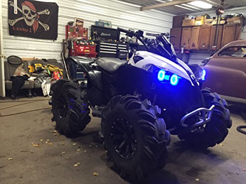 Aros LED Azules para Faros Can-Am Renegade UTV miniatura 2