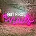 But First Nails Neon Sign for Wall Decor, LED Nails Neon Signs for Nail Room, Beauty Room, Salon Bar, Bedroom, Nails Neon Lights Christmas Birthday Gift for Girls, Lover, Friend