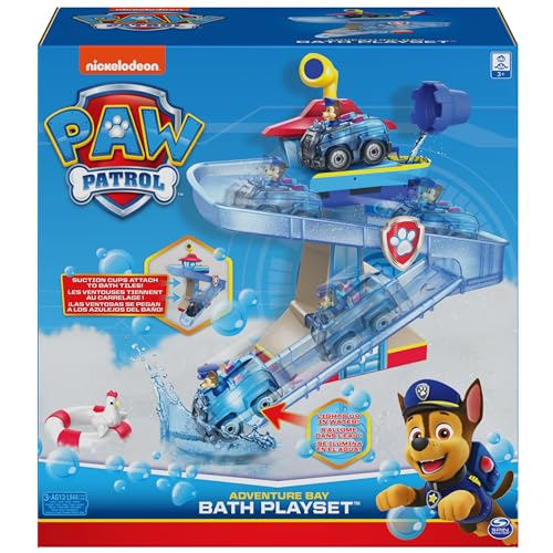 Paw Patrol, Adventure Bay Bath Playset with Light-up Chase Vehicle, Bath Toy for Kids Aged 3 and up by Paw Patrol - Image 2