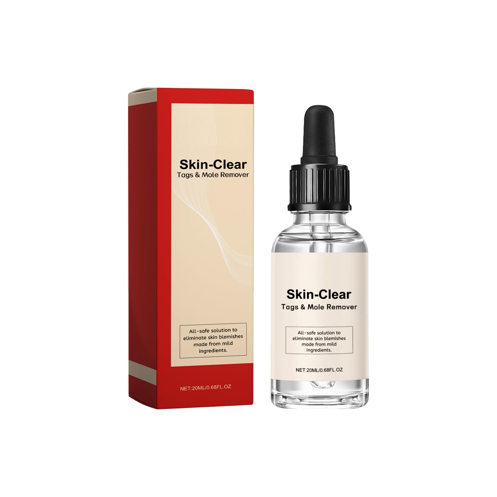 Lotion pour Enlever les Taches Noires de Naevus et les Taches Sombres, Crème Anti-Taupes et Verrues, 20 ml