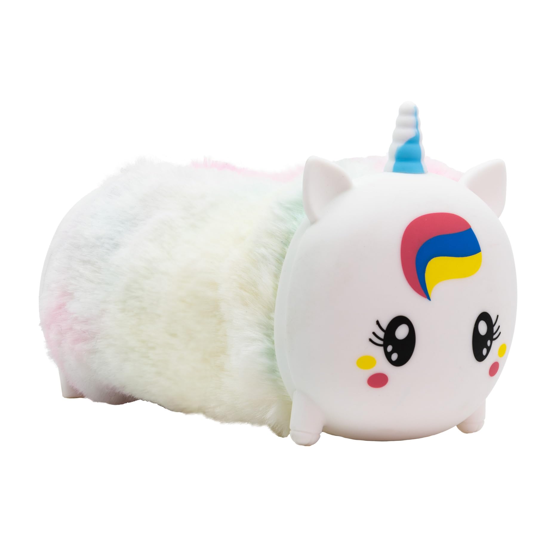 Idena 20217 Fluffy Unicorn Pencil Case with Zip, Approx. 22 x 8 x 8 cm in White