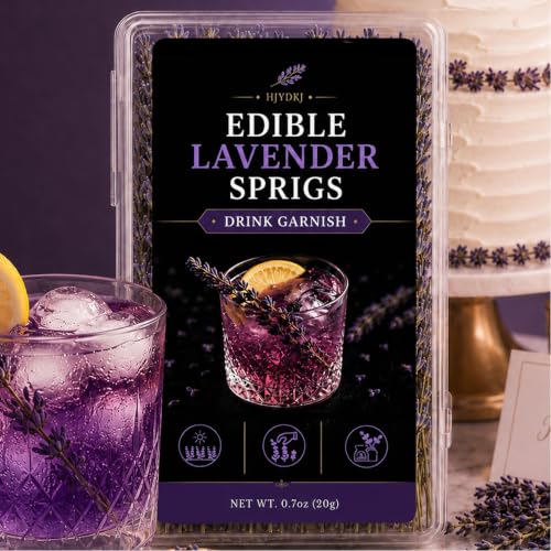 50+ Edible Lavender Sprigs Culinary Lavender Stems for Cocktail Garnish