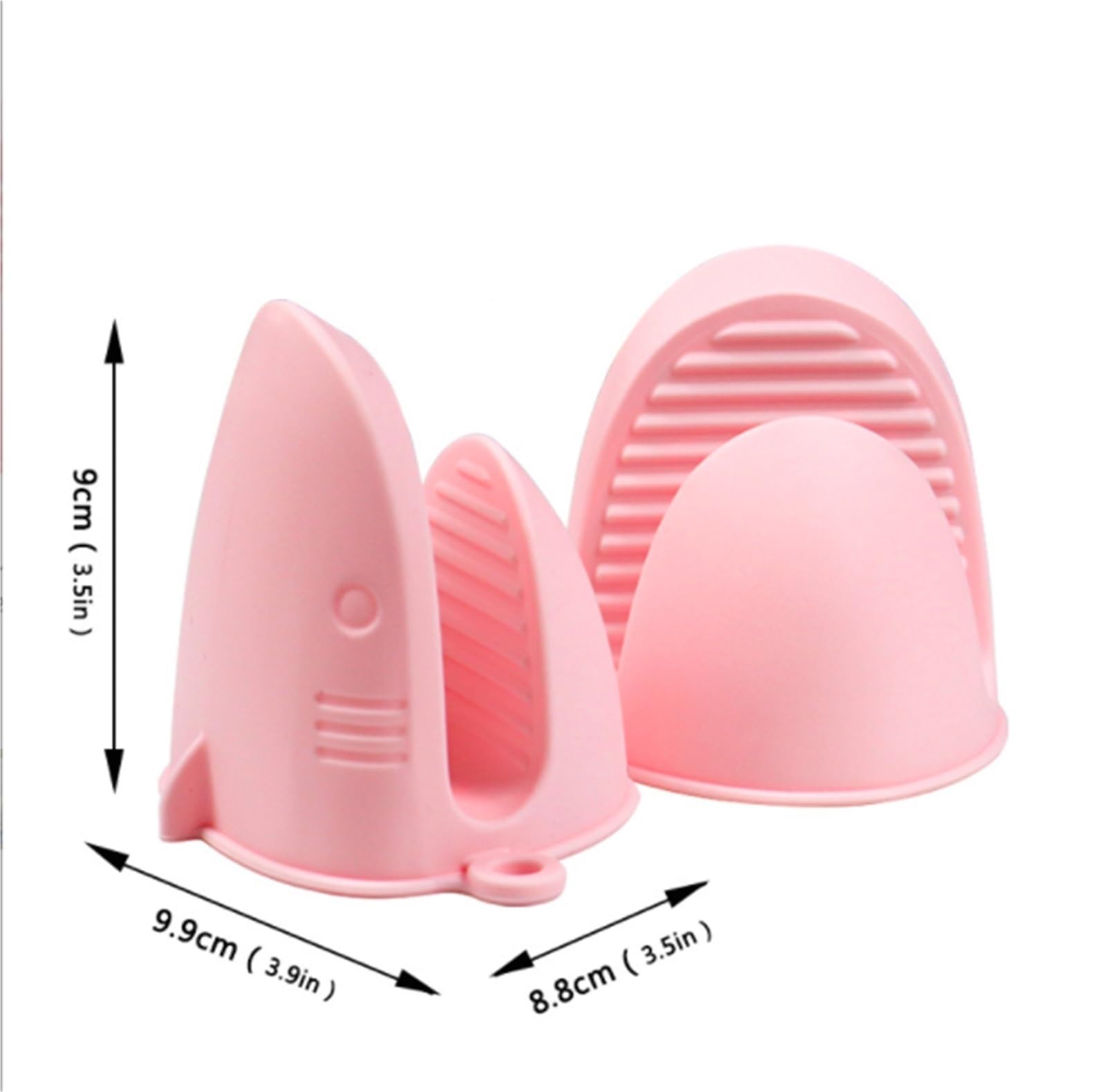 Manoplas Horno Guantes Manoplas De Horno con Aislamiento Silicona, Cocina Clip For Freidora Aire, Cocinar Y Hornear Lavables Barbacoa(Grün,10cm)