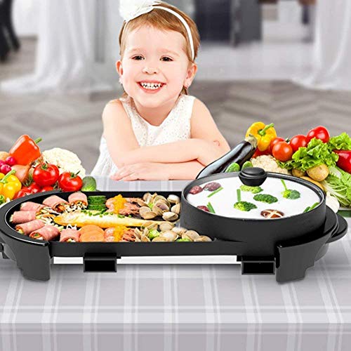 BBQ - Barbacoa eléctrica coreana y olla caliente 1500W miniatura 5