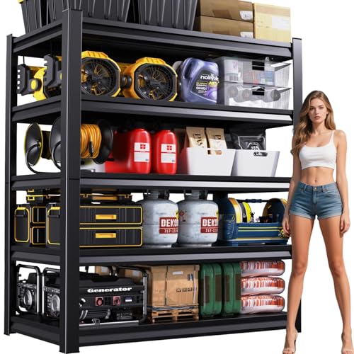 LBVSKK Garage Storage Shelves 5-Tier,Garage Storage System Shelves Adjustable,Storage Shelving for...