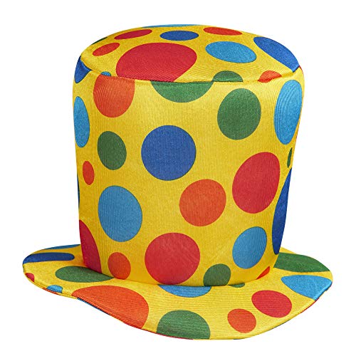 Cappello clown cilindro per travestimento pagliaccio