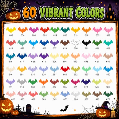Image of Acrylic Paint Markers, Soft Brush Tip Pens and Markers, Acrylic Paint Pens for Wood, Stone, Canvas, Glass, Fabric, Egg, Rock Painting and DIY Craft Art Supplies (60)