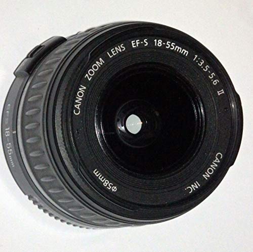 Canon Zoom Lens EF-S 18-55 mm 1:3.5-5.6 II Diameter 58 mm without Image Stabiliser Suitable for All Canon APS-C Cameras (Renewed)