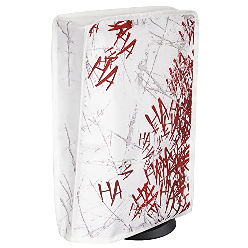 PlayVital Funda Antipolvo Vertical para ps5 - Cubierta Protectora Antirrayas y Anti-agua, Doble Capa con Forro Suave, Compatible con ps5 Digital & Estándar, Accesorio para Consola (Clown Hahaha) - imagen 9