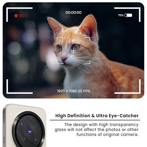 Image of ArmourPro Camera Lens Protector for Vivo X300 Pro (6.78 Inches) Tough HD Individual Aluminum Alloy Rings 9H Camera Cover, Scratch-Resistant,Camera Lens Protection| Black, 1 Pack