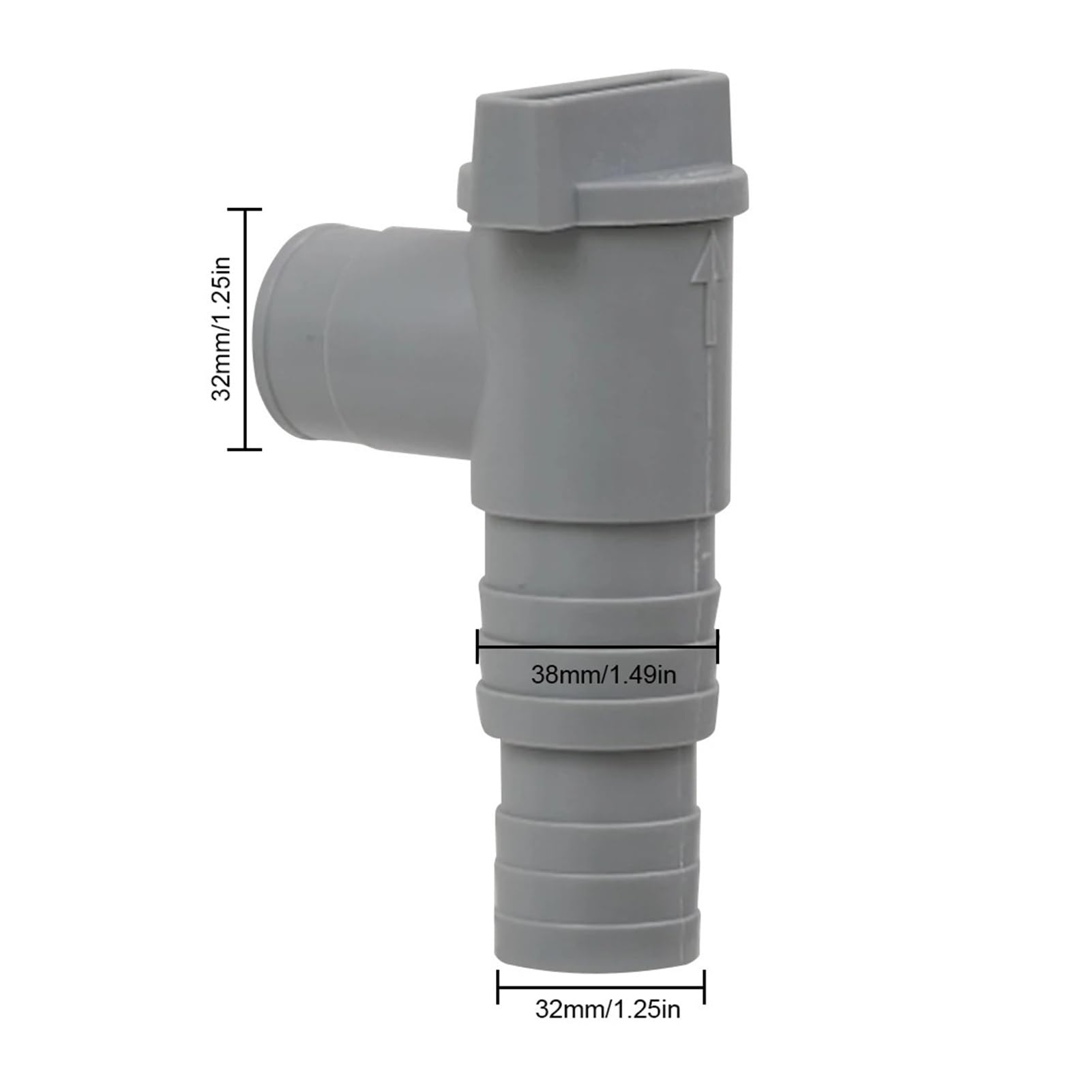 1-10Set Adattatore Filtro Piscina PVC Per Tubo 32mm, Valvola Stantuffo(1 set 2 hose clamps)