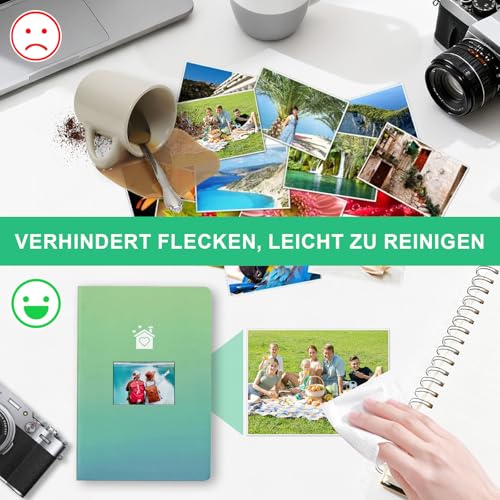 Solinorex 100er Klarsichthüllen A6 - Fotohüllen 10x15 cm丨Klarsichtfolien, Karten- & Fotohüllen A6 Transparente Schutzhülle für Fotos Autogrammkarten Postkarten