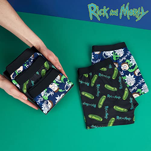 RICK AND MORTY Mens Boxers Shorts Multipack of 5 Black/Green/Navy Teenagers Mens Underwear Official Merchandise2