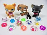 happyblockbuilder Compatible with Littlest Pet Shop Accessories LPS Collar Bow Craft Sets Random Gift Bag Lots; Pets NOT Included (Collars 3pc.)